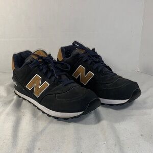 New Balance 574 Men's ‘LUX’ Black and Brown Nubuck Sneakers